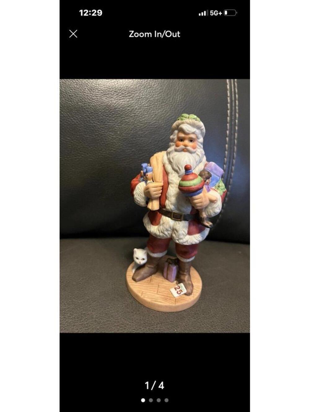 Vintage Porcelain Christmas Santa's Workshop Toys Goodies